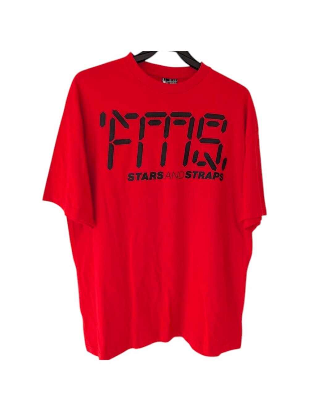 Vintage Y2K Famous Stars and Straps T-Shirt Mens XL Red Graphic FSAS NWT 24x31.5